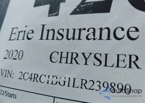 2020 Chrysler Pacifica Touring L из США, поврежденный, VIN 2C4RC1BG1LR239890